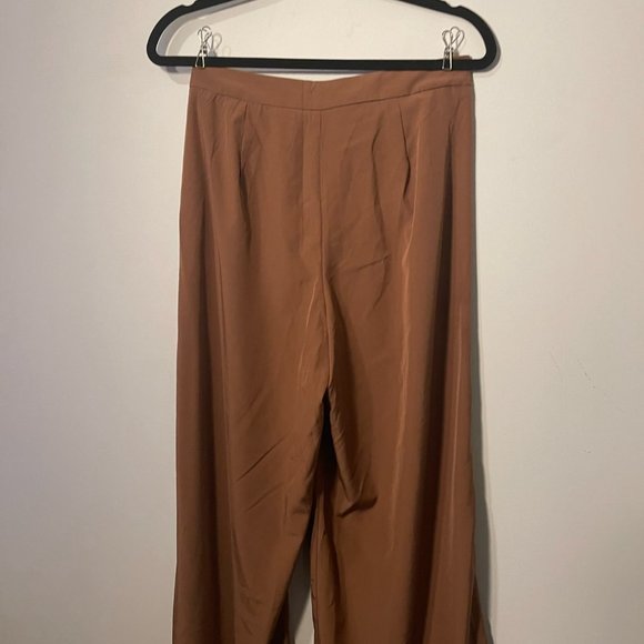 Brown Wide-Leg Trousers - Picture 6 of 6